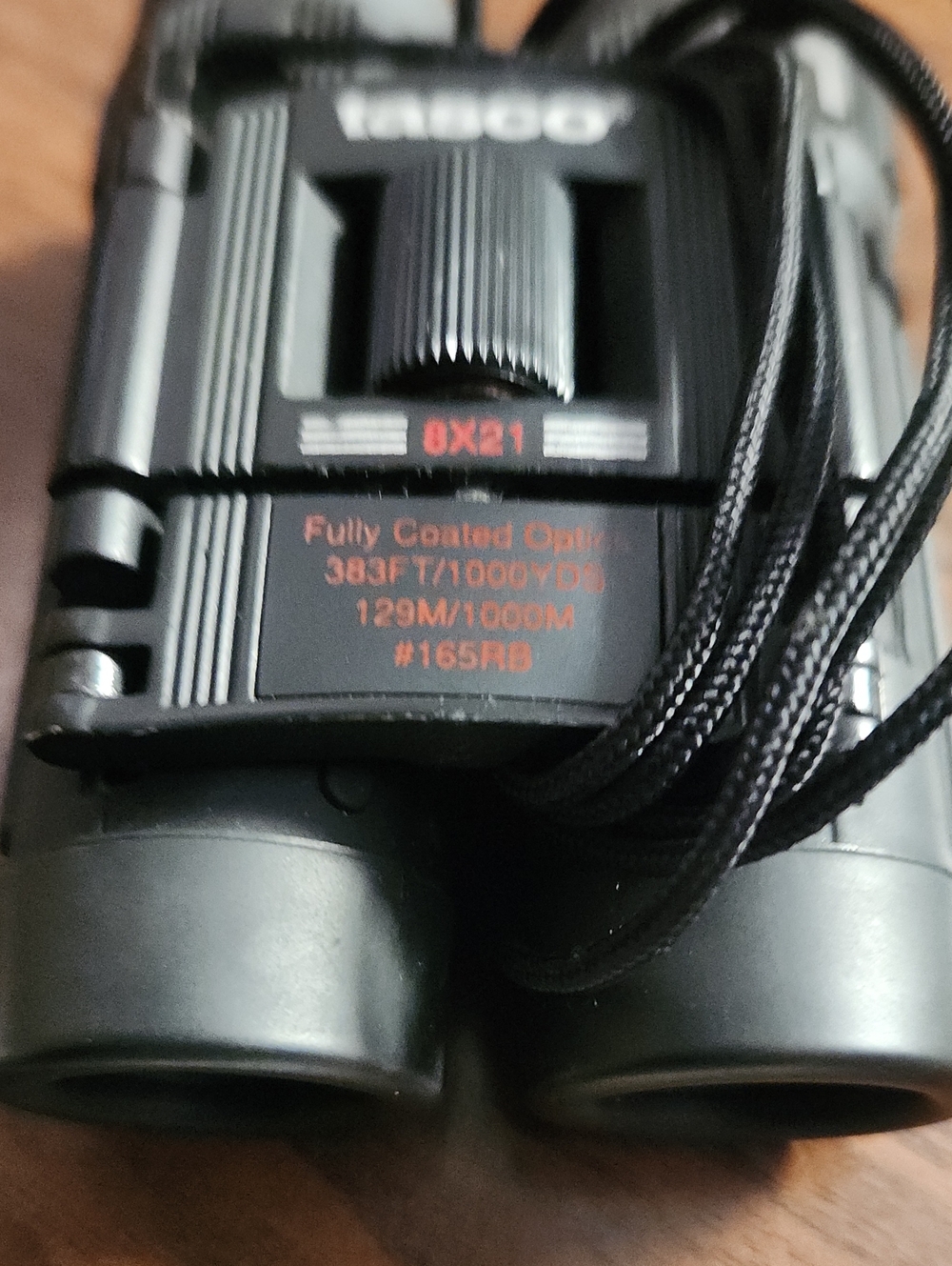 Compact 8x21 Black Binoculars with Neck Strap